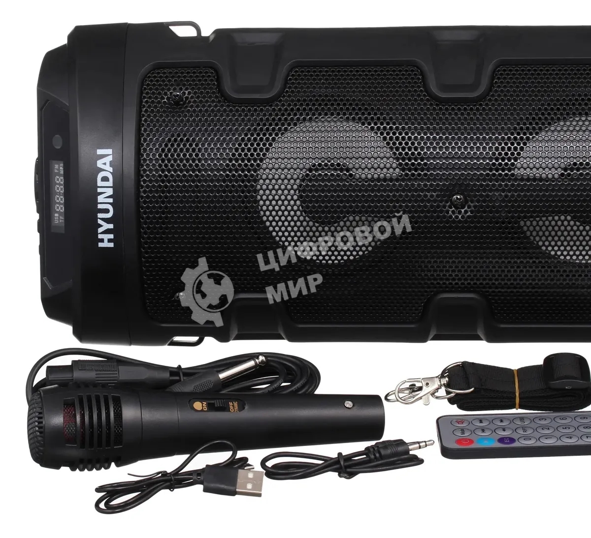 Минисистема Hyundai H-MC160 черный 50Вт/FM/USB/BT/SD/MMC