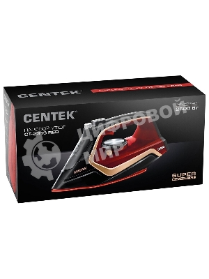 Утюг Centek CT-2313 красный, 2400 Вт, 50 г/мин, 185 г/мин, 350 мл