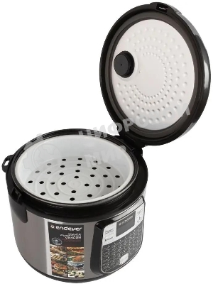 Мультиварка Endever Vita-95, мощность 1000 Вт, черный/стальной, емкость 5л, 45 авторежимов работы, книга рецептов