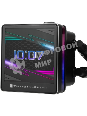 Водяное охлаждение для процессора Thermalright Grand Vision 240 (240mm, LED, Black, ARGB/Fans: 2x120mm, 80.45CFM, 29.4dBA, 2150RPM/Pump height 72.5mm, 6400RPM, Rad thickness 27mm/S: 1700, 1200, 1851, 115X, 2011, 2066, AM5, AM4)