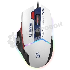Мышь беспроводная A4Tech Bloody W95 Max Sports синий/белый оптическая (12000dpi) USB (10but)