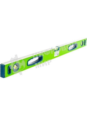 Уровень Сибртех алюминиевый УСМ-0,5-800, фрезерованный, 3 глазка, магнитный, рукоятки, 800 мм