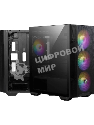 Компьютерный корпус MSI MAG FORGE M100R 1xUSB 3.0, 2xUSB 2.0, 4x120мм ARGB Fan, ARGB Control Board, Tempered Glass Window, Brown Box (932220)