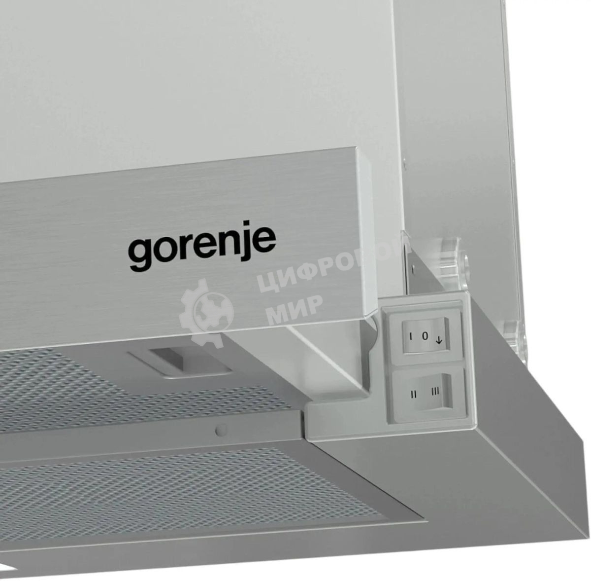 Вытяжка встраиваемая Gorenje TH60E5X черный управление: кнопочное (1 мотор)