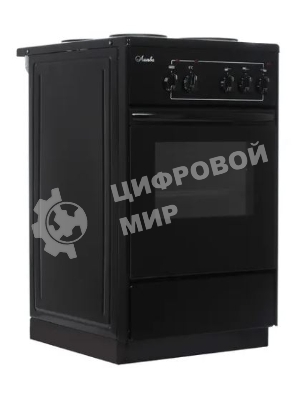 Плита электрическая Лысьва ЭП 301 СТ черный, конфорок 3 шт, духовка 57 л, 50 см x 84 см x 60 см
