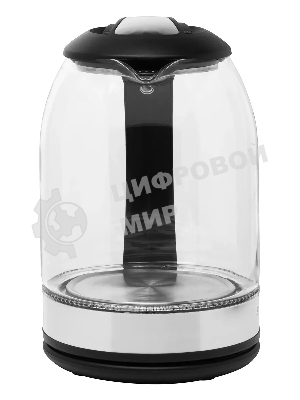 Чайник электрический Starwind SKG2051 1.8 л, 1800 Вт, черный/серебристый (корпус: стекло)