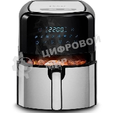 Аэрогриль Kitfort КТ-2239 серебристый, 1700 Вт, 4.5 л, сенсор, 8 программ