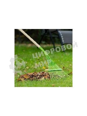 Грабли веерные стальные Palisad, 565 мм, 22 плоских зуба, эмалированные, усиленные, без черенка