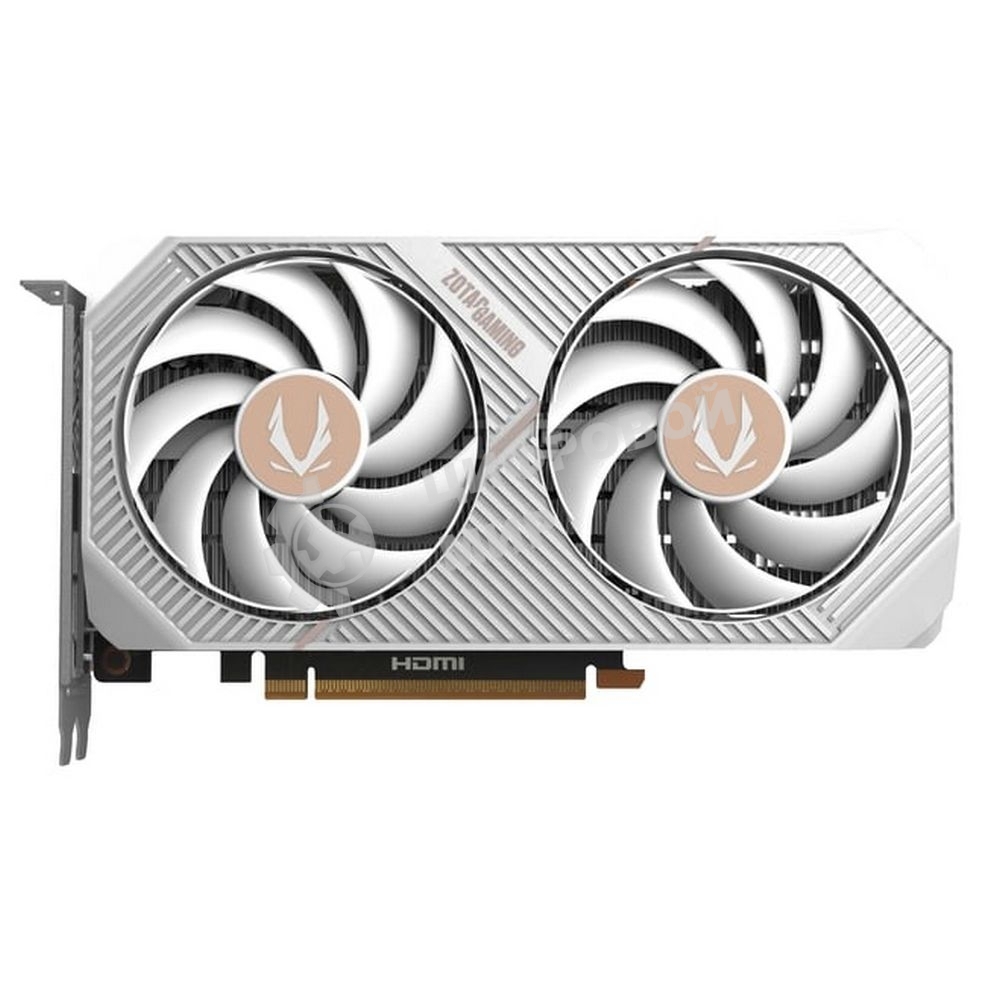 Видеокарта Zotac GAMING GeForce RTX 5050 TWIN EDGE OC WHITE ED, NVIDIA RTX 5050, 8 ГБ GDDR6, 128 бит, PCI-e 5.0, 1xHDMI, 3xDP, 2602 МГц