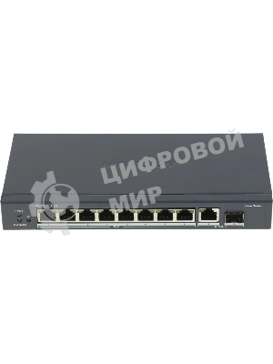 Коммутатор Hikvision DS-3E0510P-E/M(O-STD)(B), 8×1 Гбит/с PoE + 2×1 Гбит/с, неуправляемый