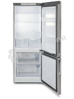 Холодильник Бирюса М6134 металлик двухкамерный 210/85 л морозилка снизу, капельная система