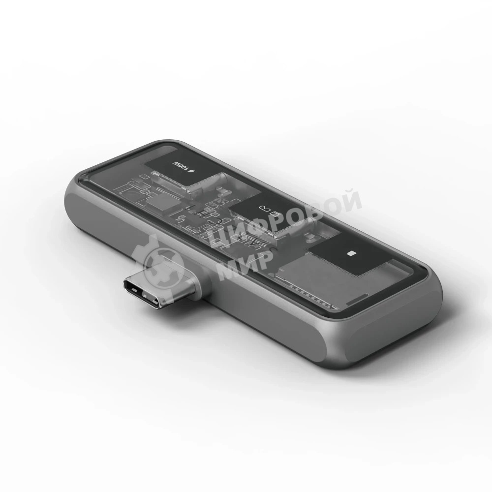 USB-концентратор Satechi Mobile XR Hub with microSD (2х USB Type-C, microSD), до 100 Вт, Серый ST-HXRSDM