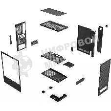 Компьютерный корпус ACD Citadel 108DB ATX, Type-C + 2 X USB ports + HD audio combo, Mesh, TG, черный