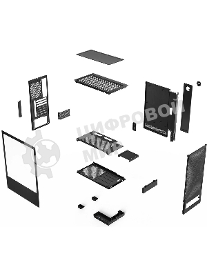 Компьютерный корпус ACD Citadel 108DB ATX, Type-C + 2 X USB ports + HD audio combo, Mesh, TG, черный