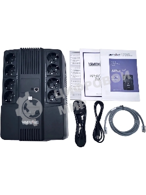 Источник бесперебойного питания Импульс ИБП ИМПУЛЬС МАСТЕР 1000, 1000ВА/600Вт, LED, USB, RJ11/RJ45, SCHUKOx8