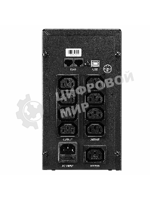 Источник бесперебойного питания Crown CMU-SP1200 COMBO USB/1200 ВА\720 Вт/2 х Euro + 4 х IEC-320 С13 с резервным питанием и фильтрацией, 1 х IEC-320 С13 Bypass