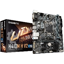 Материнская плата GIGABYTE H410M H (V2.0), LGA1200, Intel H470, 2xDDR4, 4xSATA, 1xM.2, 1xPCIe 3.0 x16, HDMI, D-Sub, 1x1Gb LAN, 3x3.5 мм, 7.1, microATX