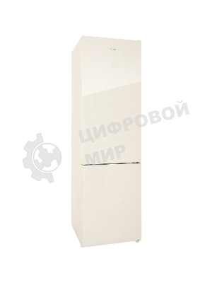 Холодильник HIBERG RFC-400DX NFGY инвертер бежевое стекло двухкамерный 257/94л морозилка снизу