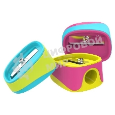 Точилка для карандашей ручная Deli ER00903 U-touch, 1 отверстие, пластик/резина ассорти, туба