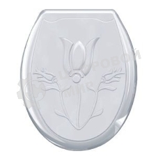 Сиденье для унитаза жесткое Лилия белое 104-402-00-01