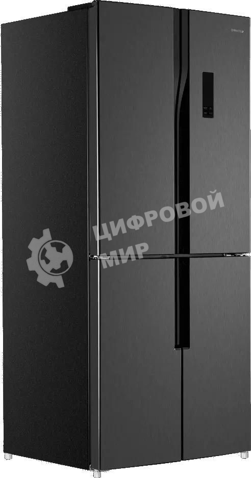 Холодильник Maunfeld MFF181NFSB черная сталь трехкамерный 320/154л морозилка снизу, Total No Frost, Side by Side