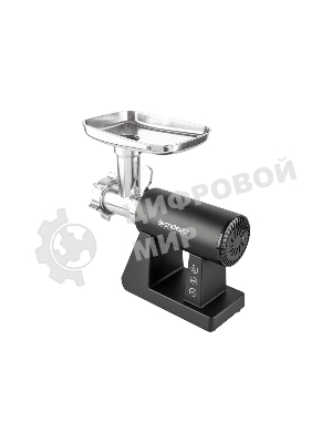 Мясорубка электрическая Endever Sigma-110 черный, 2600 Вт, 2.0 кг/мин, реверс, защита от перегрузки, металлический лоток, насадки - 5