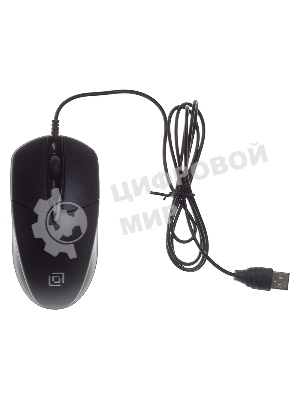 Мышь проводная Oklick 275M черный, 1000 dpi, USB, кнопки - 3