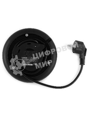 Чайник электрический Hyundai HYK-G3803 1.7 л, 2200 Вт, черный/серебристый (корпус: стекло)