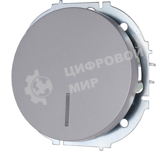 Выключатель 1-кл. СП OSEN 10А IP20 с подсветкой механизм серый матовый LEZARD 743-7488-111