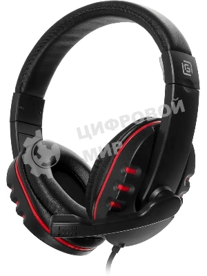 Гарнитура Oklick HS-L380G черный/красный 1.8м мониторы оголовье (JD-032)