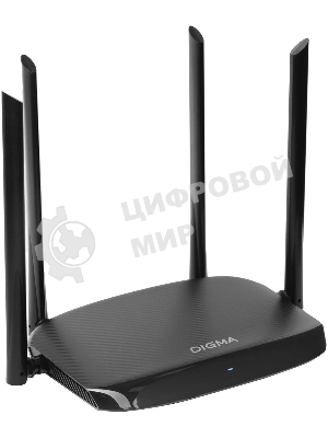 Роутер беспроводной Digma DWR-AC1202 AC1200 10/100/1000BASE-TX черный