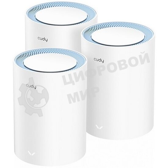 Бесшовный Mesh роутер Cudy M1200(3-Pack) AC1200 10/100BASE-TX белый (упак.:3шт)