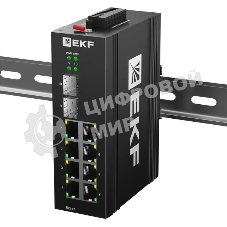 Коммутатор EKF TSX-ML2-2GX/SFP-8GTP, 8×1 Гбит/с PoE + 2×1 Гбит/с SFP, управляемый