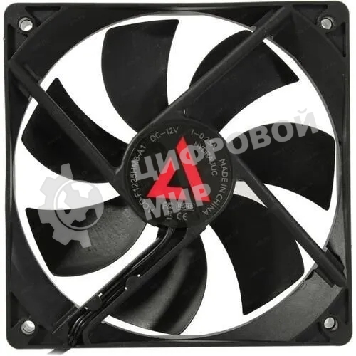 Вентилятор для корпуса Alseye ACD-F1225HM3-A черный, 120 мм, пластик, 1600 об/мин, 28 дБ, 3 pin