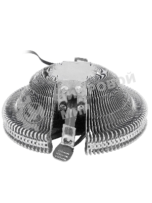 Кулер для процессора Crown CM-S1250TPWM v2 серебристый/черный, 95 мм, алюминий, 2000 об/мин, 28.7 дБ, 4 pin, 125 Вт, 53 мм