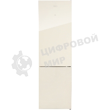 Холодильник HIBERG RFC-400DX NFGY инвертер бежевое стекло двухкамерный 257/94л морозилка снизу