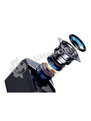 Акустическая система 2.0 Qumo Rage AS005, 10 ВТ, объемное звучание, синяя подсветка (отключаемая), USB/Jack 3,5мм