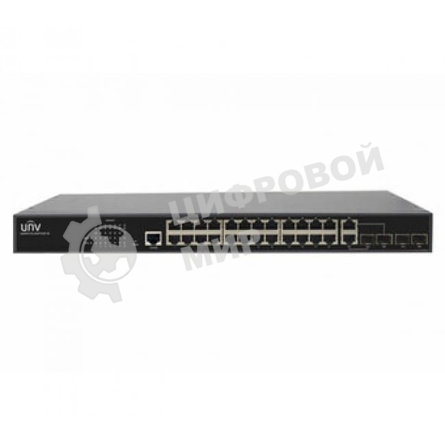 Коммутатор Uniview NSW5110-24GT4GP-IN, 24×1 Гбит/с + 4×1 Гбит/с Uplink, управляемый