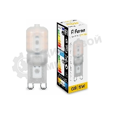Лампа светодиодная Feron LB-430 5W 230V G9 2700K