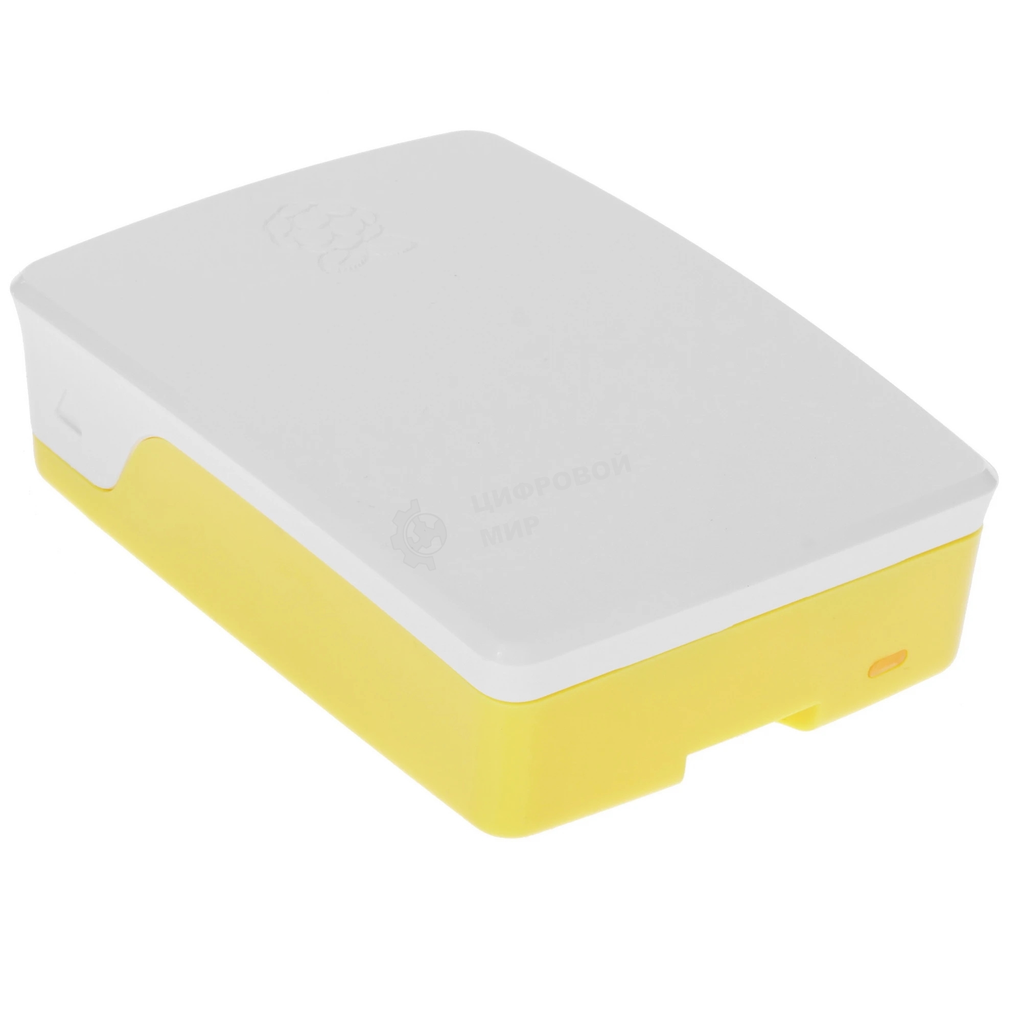 Корпус Qumo ABS Plastic, Raspberry Pi 4, белый/желтый
