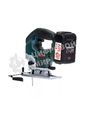 Лобзик электрический профессиональный бесщеточный KLPRO KLDT18B-80 (18В, Li-ion-2шт, 8.0А·ч, патрубок для пылесоса, полотна (дерево/металл, З/У-4А, кейс)