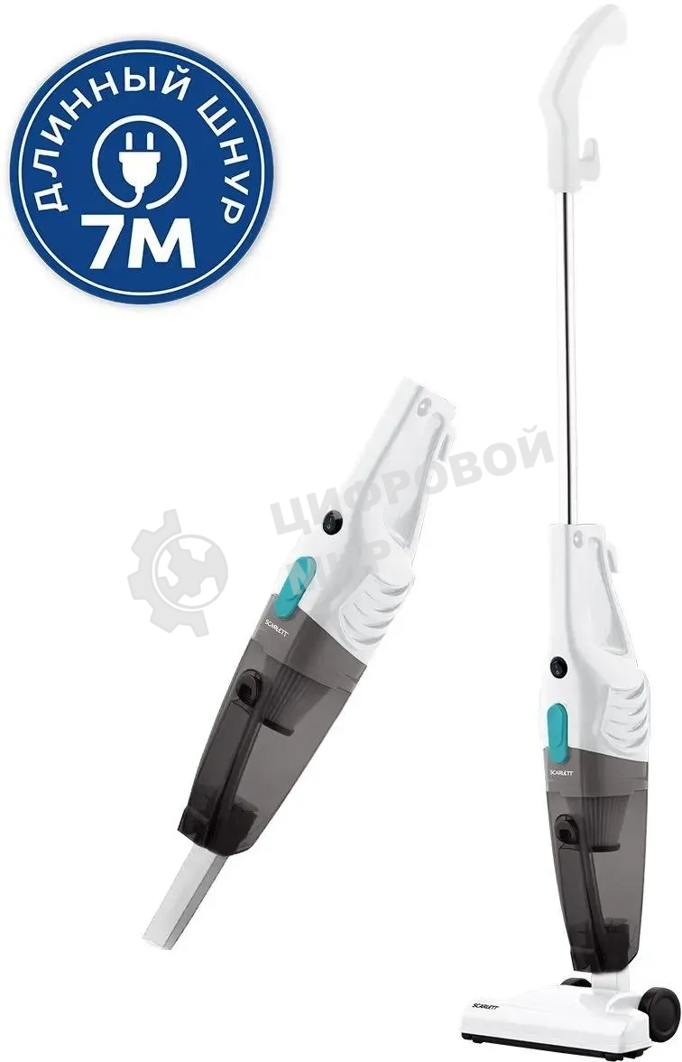 Вертикальный пылесос Scarlett SC-VC80H23 (белый с бирюзовым)