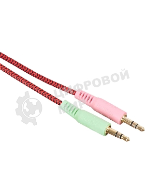 Проводные наушники Oklick HS-G300 черный/красный, полноразмерные, Jack 3.5 мм