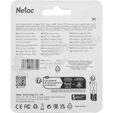 Флешка USB Netac U116 mini (NT03U116N-128G-32WH), 128Gb, USB 3.2, R/W 90/30, белый