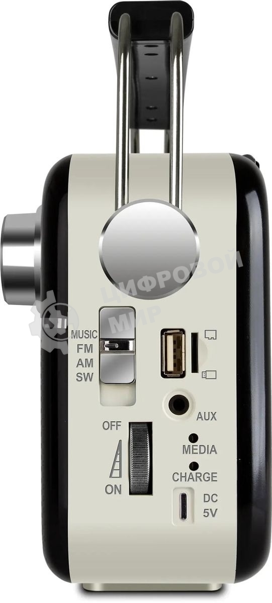 Радиоприемник SVEN SRP-505 (4 Вт, FM/AM/SW, USB, SD/microSD, Bluetooth, 1200 мА·ч)черный