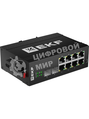 Коммутатор EKF TSX-ML2-2GX/SFP-8GTP, 8×1 Гбит/с PoE + 2×1 Гбит/с SFP, управляемый