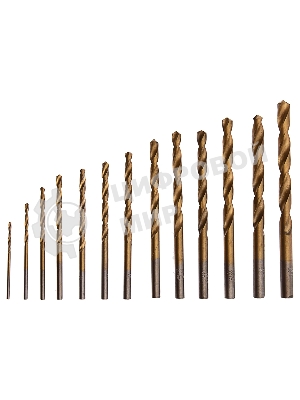 Набор нитридтитан Сибртех, сверл по металлу, 1,5-6,5мм НSS,13 шт