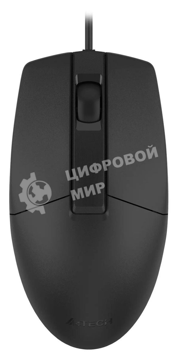 Мышь проводная A4Tech OP-330S черный, 1200 dpi, USB, кнопки - 3