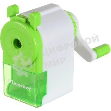 Точилка для карандашей механическая Silwerhof Color, 1 отверстие, зеленый