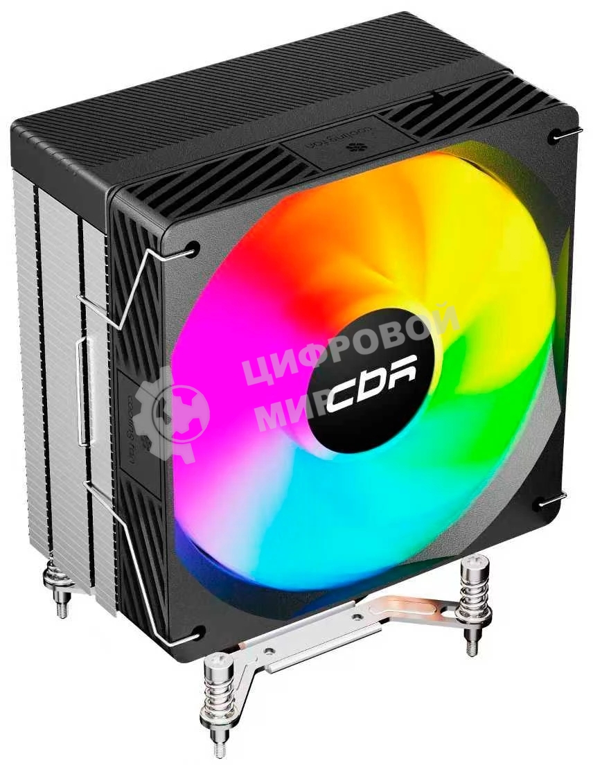 Кулер для процессора CBR CBR-CC-3190-RGB-PWM Al+Cu, 3 heat pipes, Socket 775/1366/1155/1156/1150/1151/1200/1700/AM2/АМ2+/АМ3/AM3+/FM1/FM2/AM4/AM5, TDP 190W, 120mm Fan, 2300RPM, HB, RGB, PWM, 36db
